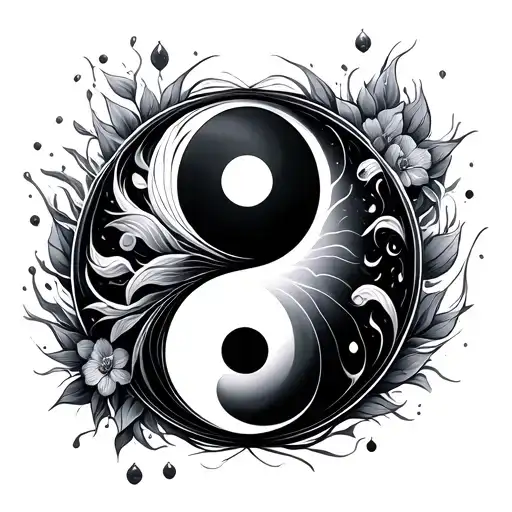 Serenity And Ying Yang Symbol