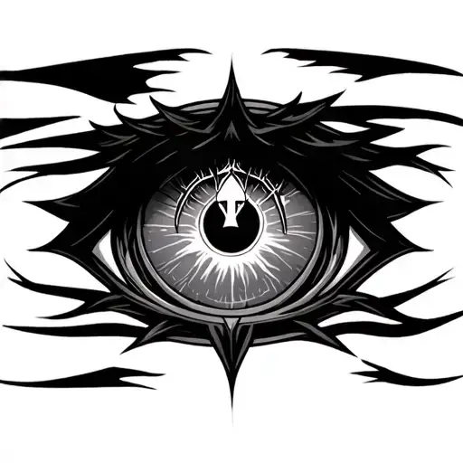 Crimson King Eye With Symbol Of Eld