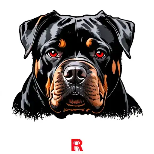 Angry Rottweiler With Red Eyes