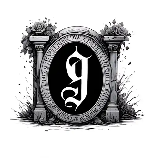 Roman Numeral 9 With A Grave