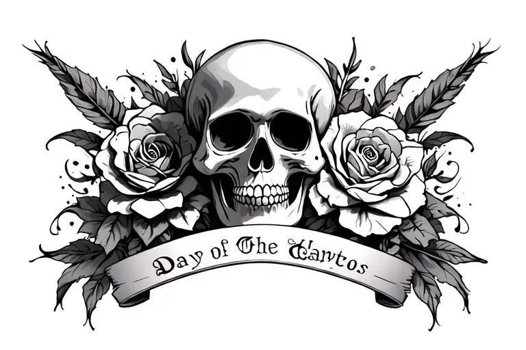 Day Of The Dead Skull Adorned