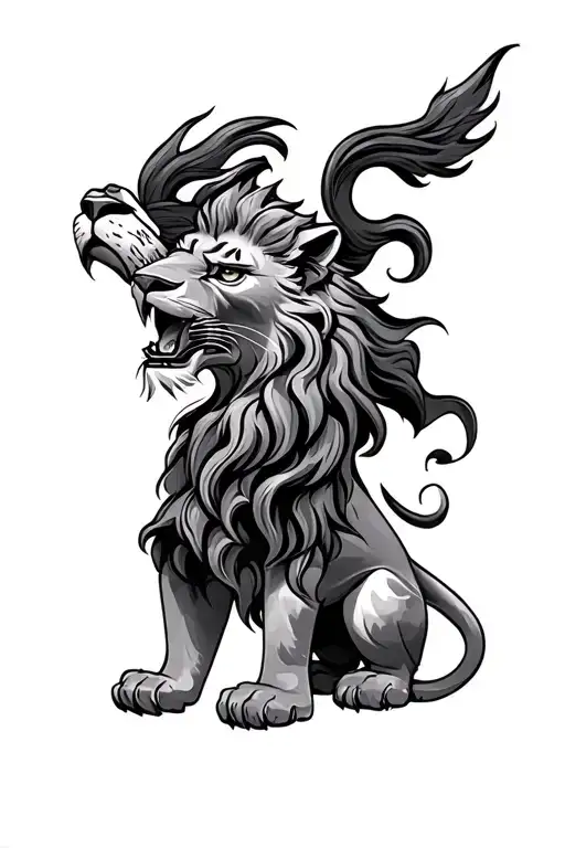 Lion With Scottish Theme