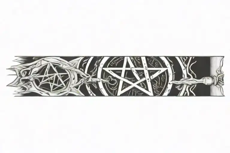 Cuff Pentagram Witch Evil