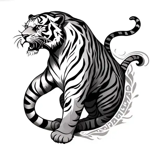 Tiger Arching Its Back