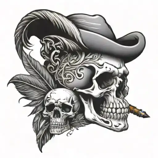 Skull And Quill Pen