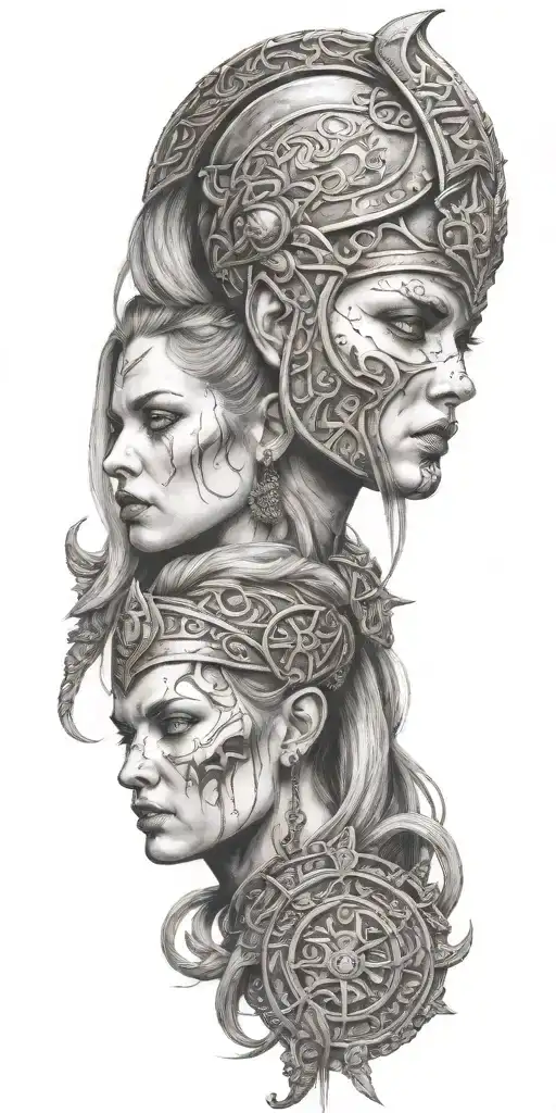 Multiple Viking Women Bloody