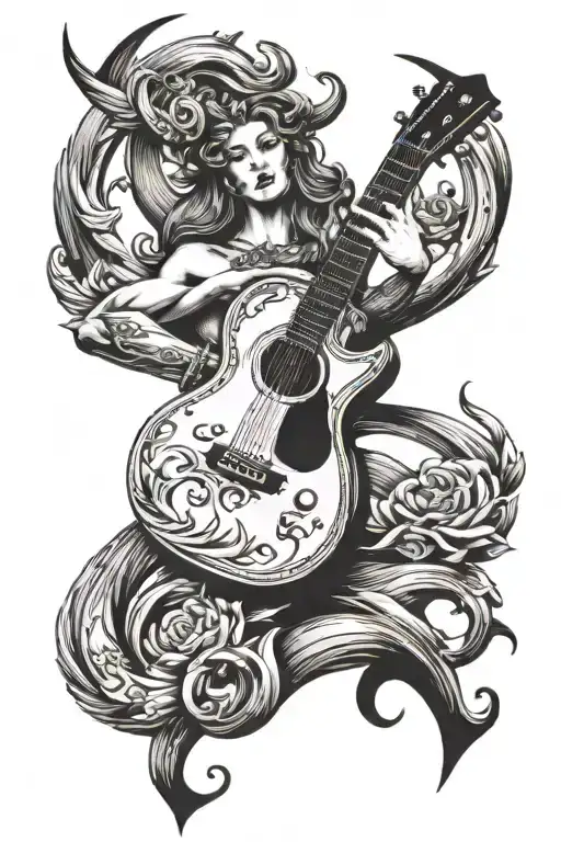 Sagitarius Signs With Guitar