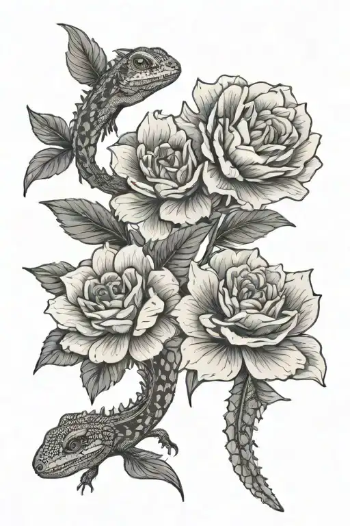 Reptiles Flowers Nature