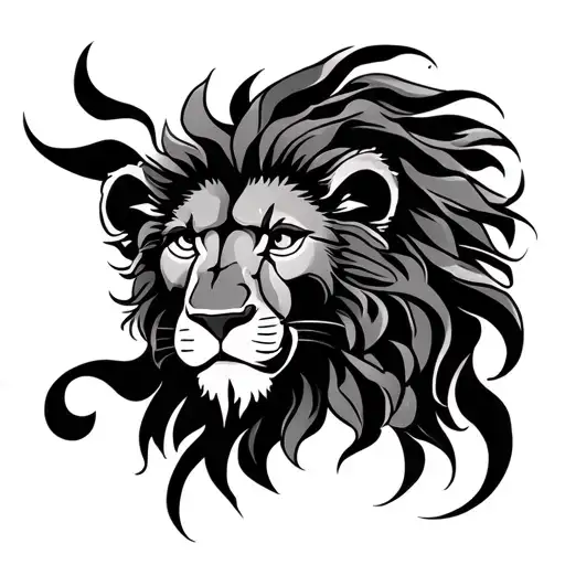 Lion And Gypsy Symbols Intertwined