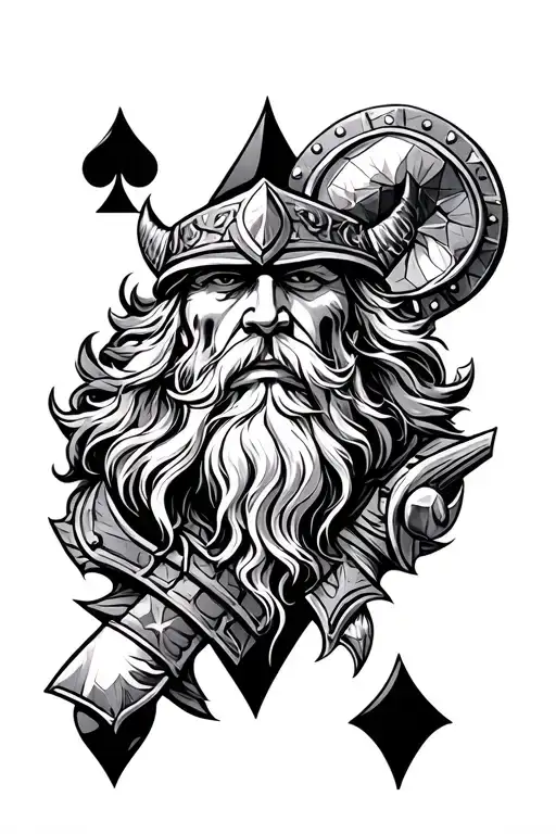 Viking Warrior Spades Hearts Diamonds Spades