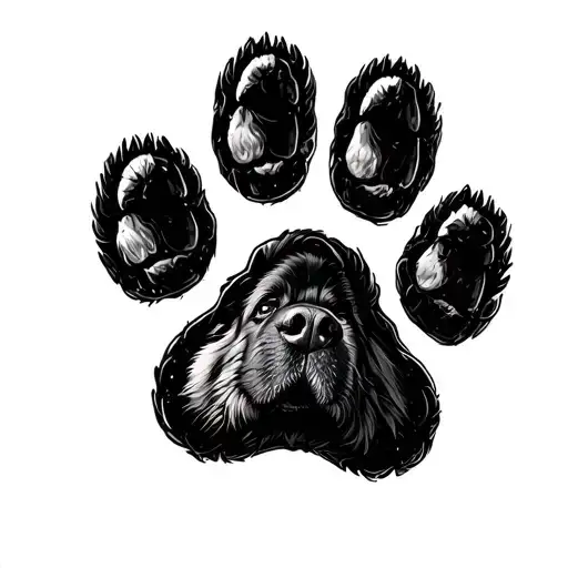 German Shepherd Puppy Paw Print
