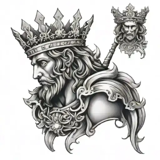 Gemini With A Kings Crown Surrounded