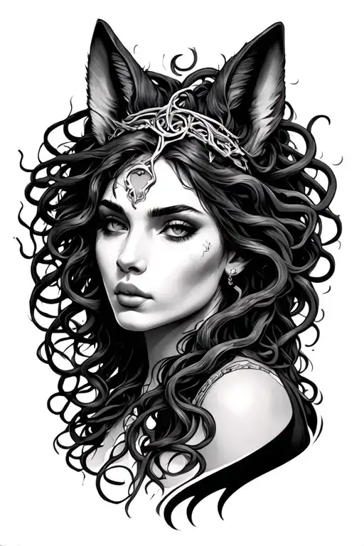 Medusa Greek Mythology With Megan Fox Face