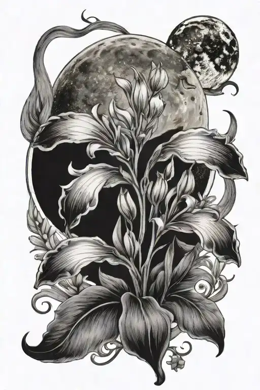 Moon With Diuris Dendrobioides