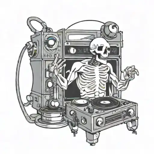 Death As A Dj Simple Line Art