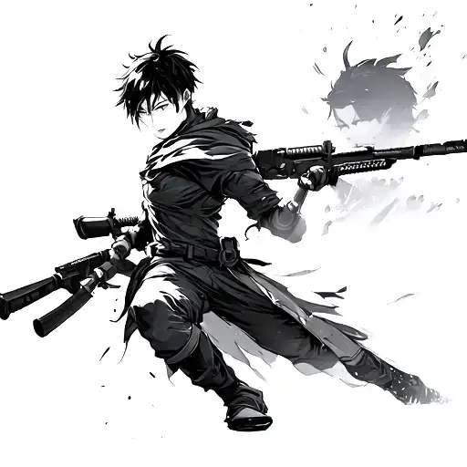 Sun Jin Woo From The Anime Solo Leving And His Army Of Side Shadows In Combat Mode