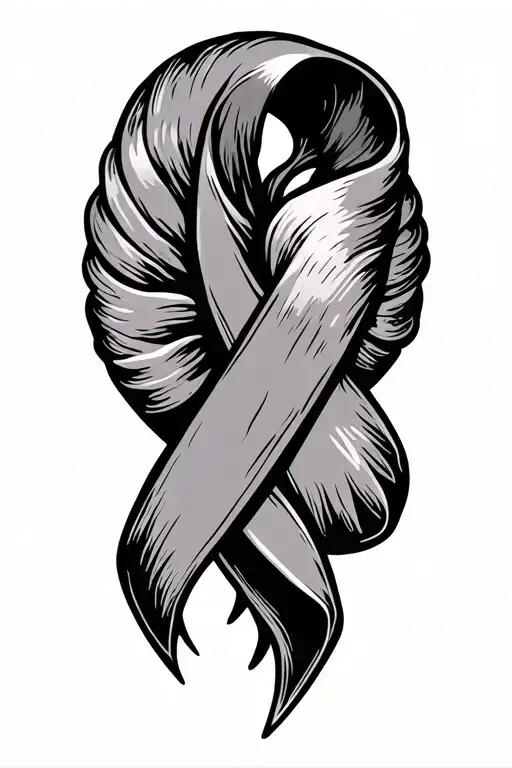 Kidney Cancer Orange Ribbon Intertwined With Strength Symbol
