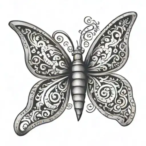 Capricorn Sign On Butterfly