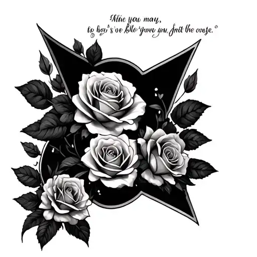 Roses With A Bible Verse And Clouds