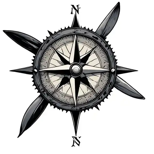 Achor Compass And Propeller