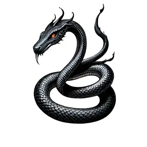 Fire In Shape Of Snake