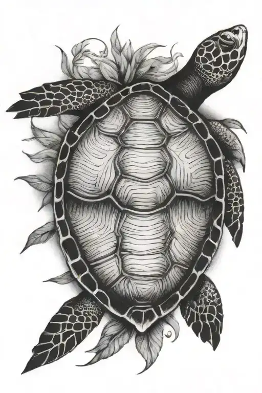 Turtle And Sun Shining