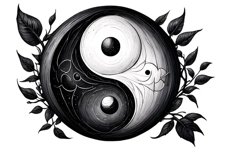 Yin Yang Symbol & Gemini Sign