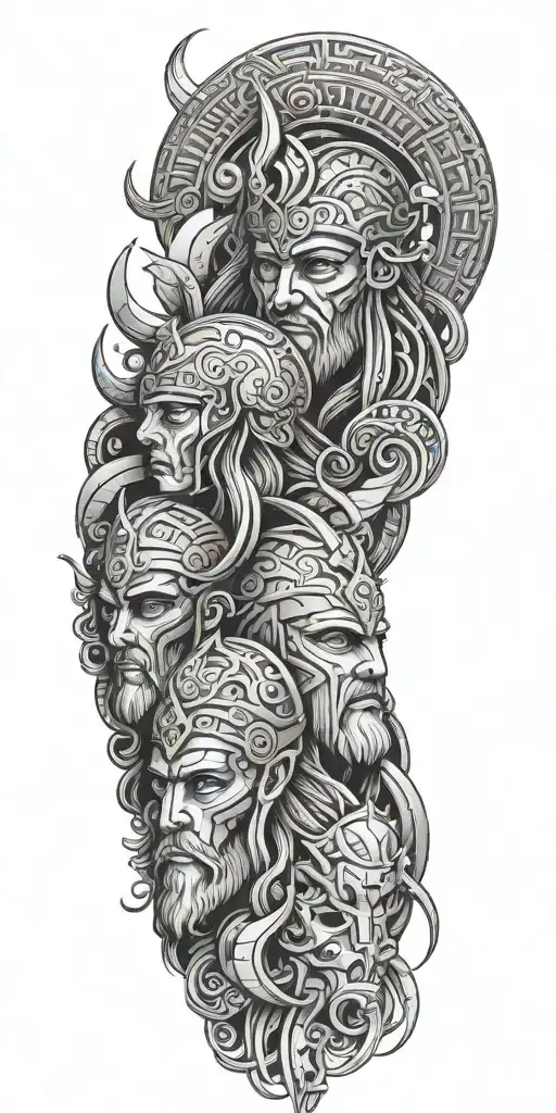 Combination Of A Viking And Egyptian Gods
