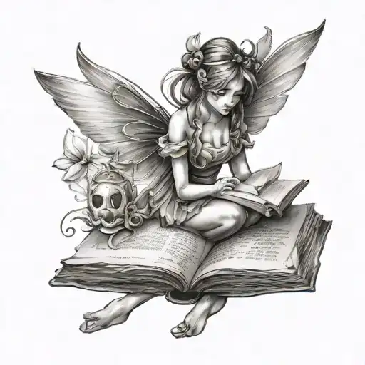 Fairy Reading A Book Love