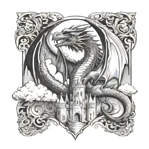 Dragon And Castle