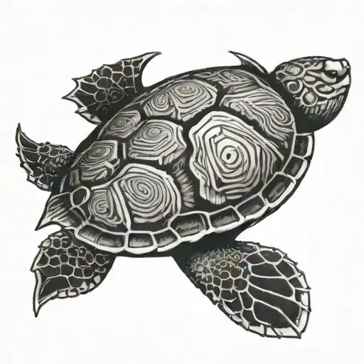 Turtle Atheist Symbol On Shell