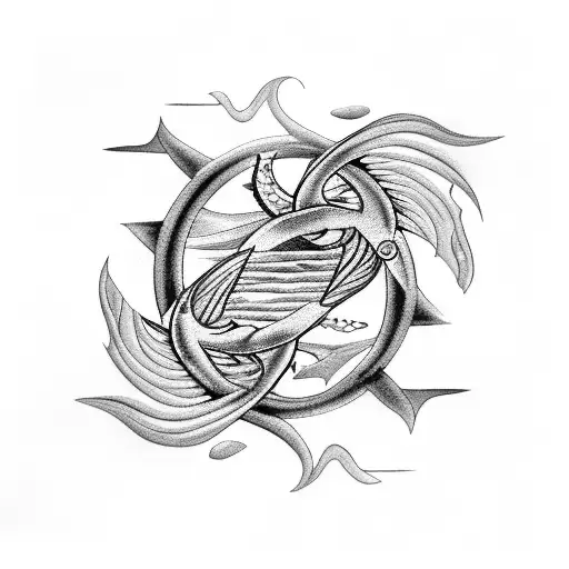 Pisces Sign With Lotus