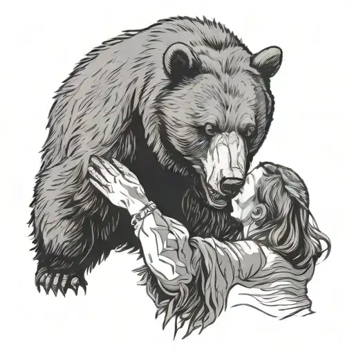 Bear Teaching A Woman How To Growl
