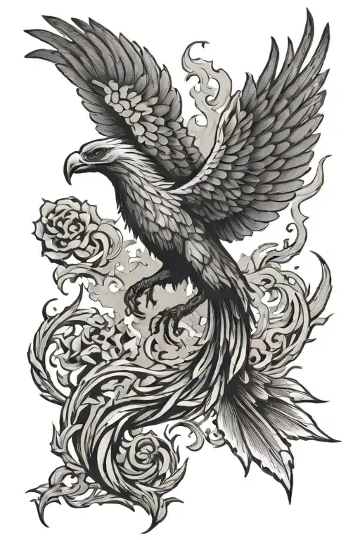 Scorpion Eagle Phoenix Rising From Ashes Symbolizing Overcoming Ptsd