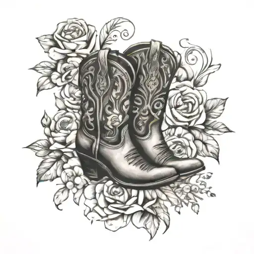 Cowgirl Boot With November Birth Flower