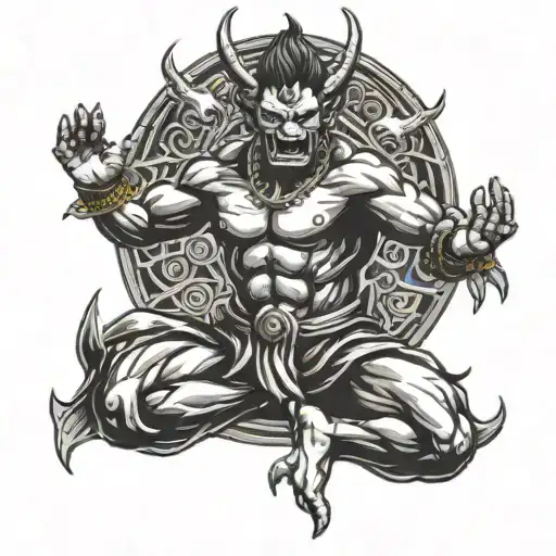 Muaythai Demon Meditating