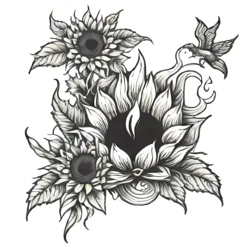 Campfire Inside Sunflower