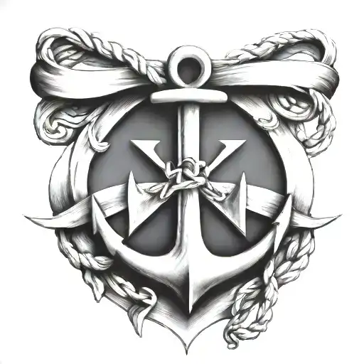 3 Cross And Anchor Below