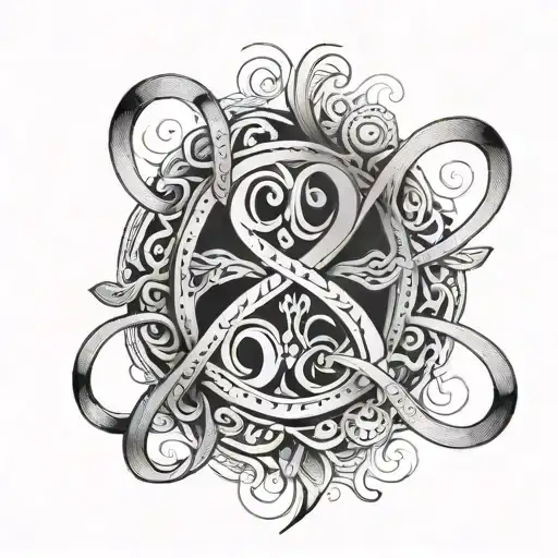 Roman Numeral 8 And Infinity Sign Intertwined