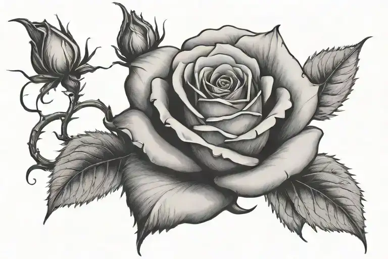 Single Rose Side View Smoke Rising