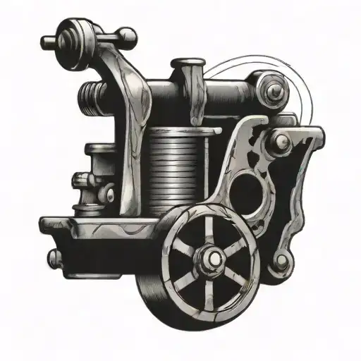 Tattoo Machine With Wheels As It Was Driving Away Into Sunset