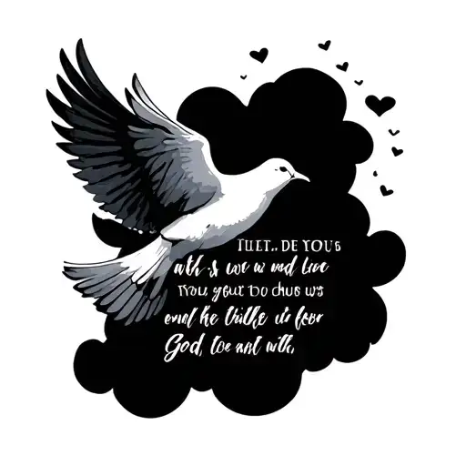 Bible Verse God Clouds With Dove