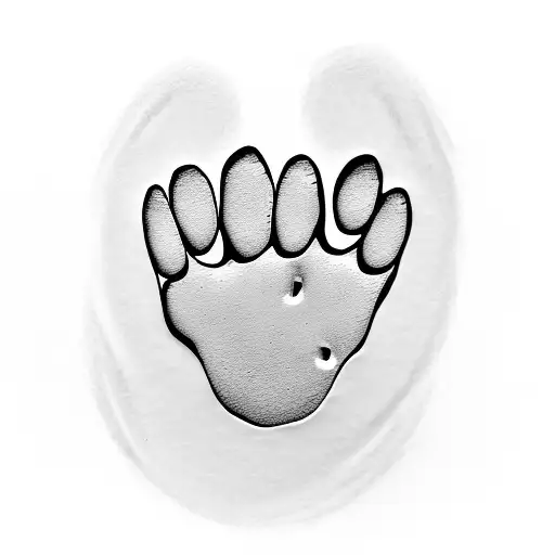 Dog Paw Print With 3 Letter In It