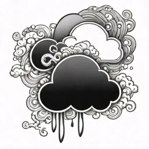 Cloud With Pd Initials Incorporated