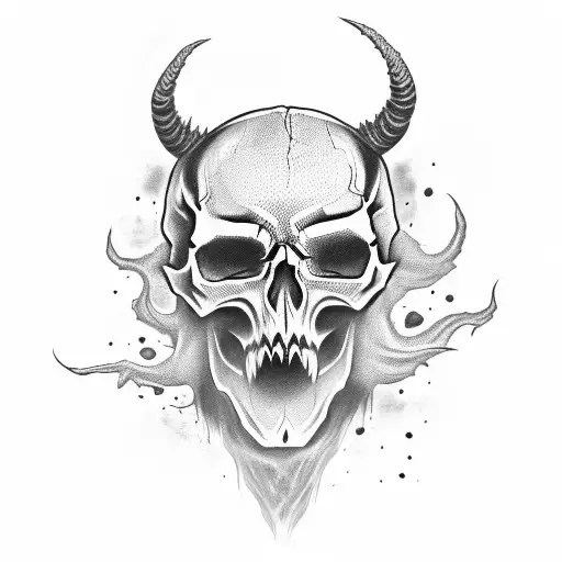 Demon Skull With Smoke