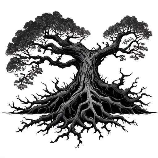 Tree Rooted In Hell And Top In Divinity