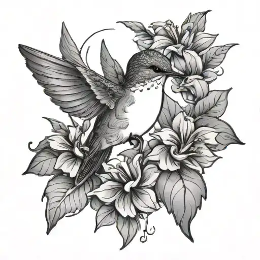 Simple Hummingbird Outline