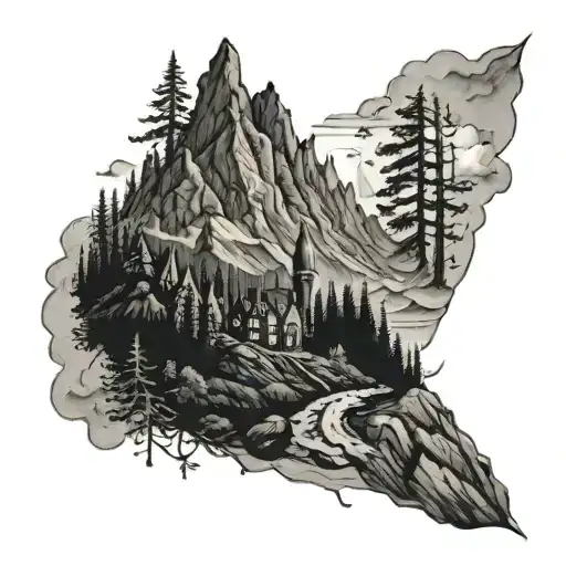 A Mountain Landscape With A Hidden Harry Potter Reference