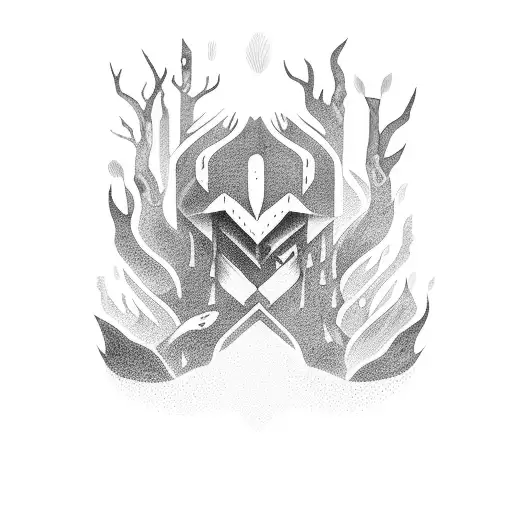 Dark Forest With Monsters