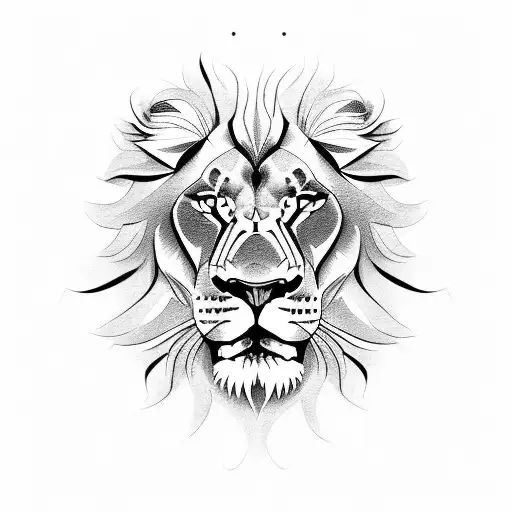 Lion Rodeado De Mandalas